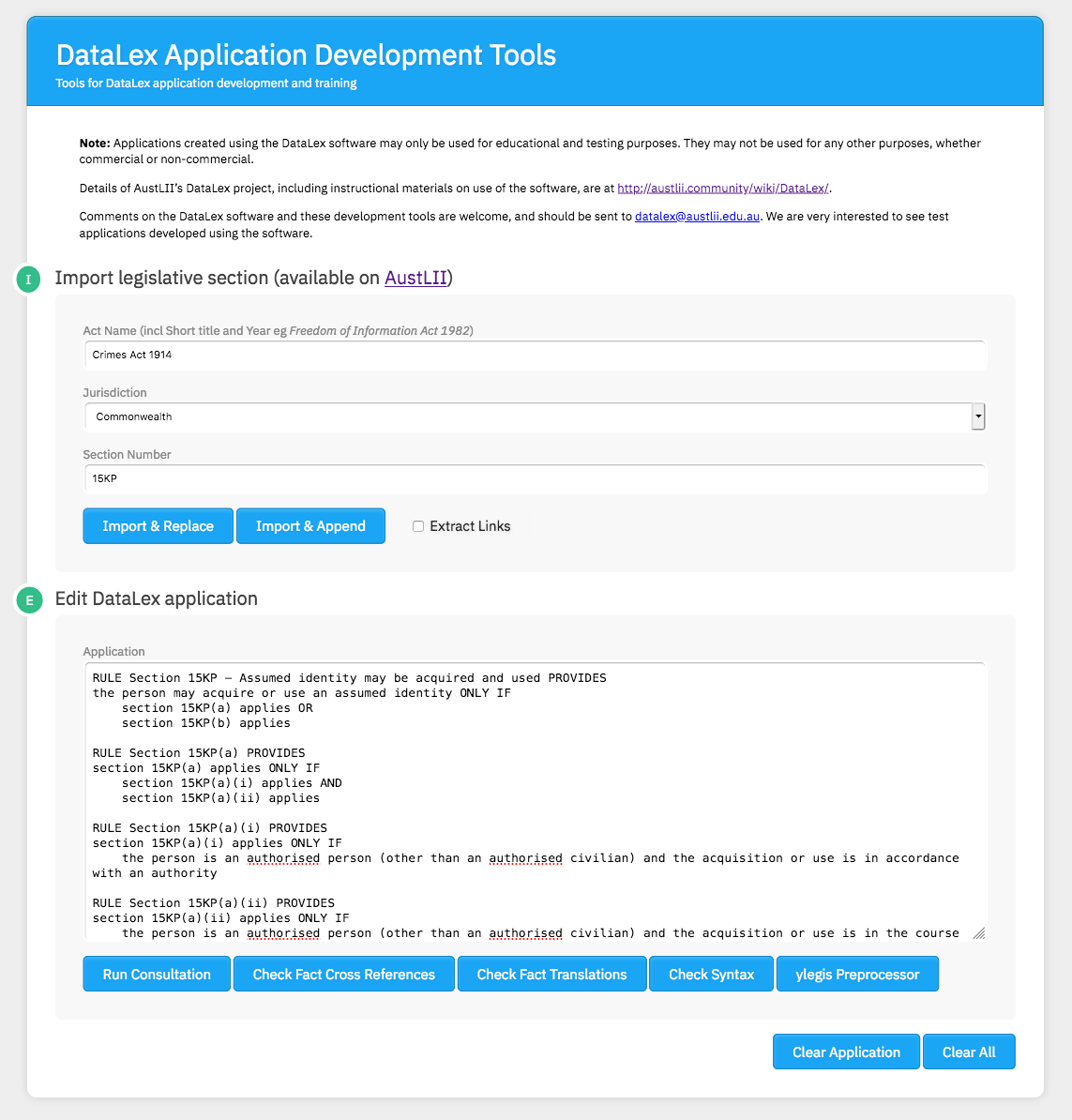 DataLex Application Development Tools